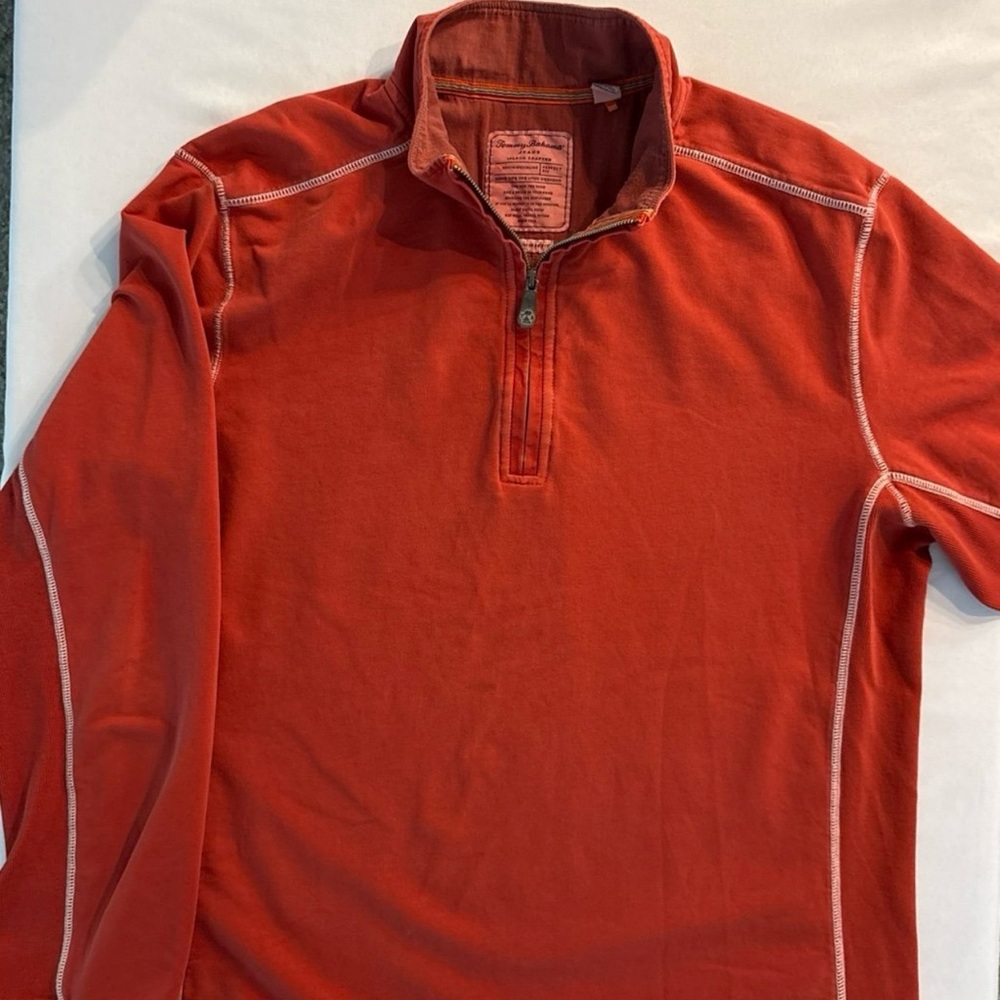 Tommy Bahama Orange Quarter-Zip Pullover